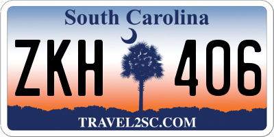 SC license plate ZKH406