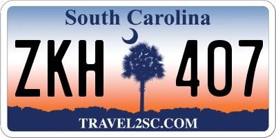 SC license plate ZKH407