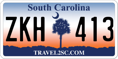 SC license plate ZKH413