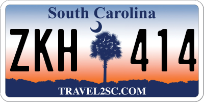SC license plate ZKH414
