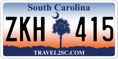 SC license plate ZKH415