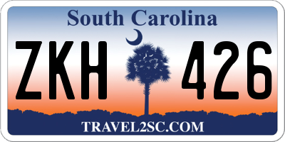 SC license plate ZKH426