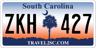 SC license plate ZKH427
