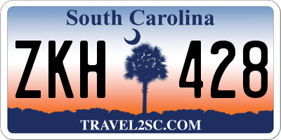 SC license plate ZKH428