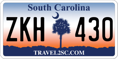 SC license plate ZKH430