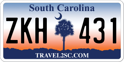 SC license plate ZKH431