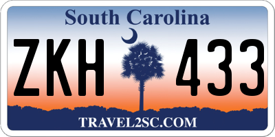 SC license plate ZKH433