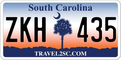 SC license plate ZKH435