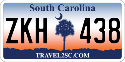SC license plate ZKH438