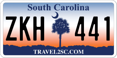 SC license plate ZKH441