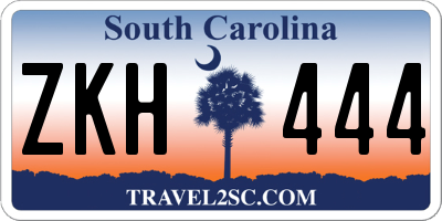 SC license plate ZKH444