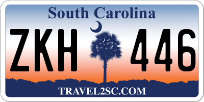SC license plate ZKH446