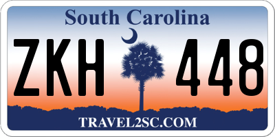 SC license plate ZKH448