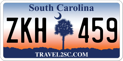 SC license plate ZKH459