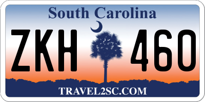 SC license plate ZKH460