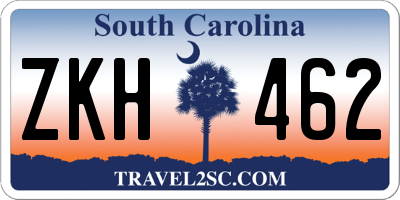 SC license plate ZKH462