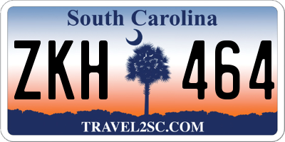 SC license plate ZKH464