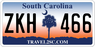 SC license plate ZKH466
