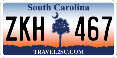 SC license plate ZKH467