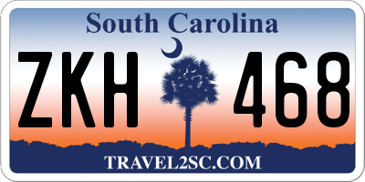 SC license plate ZKH468