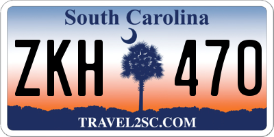 SC license plate ZKH470