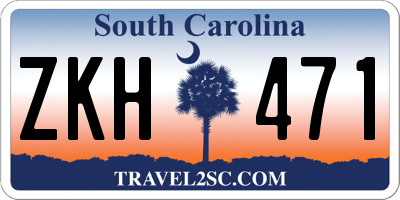 SC license plate ZKH471