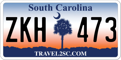 SC license plate ZKH473