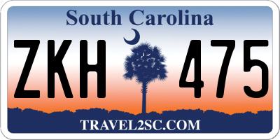 SC license plate ZKH475