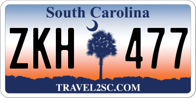 SC license plate ZKH477
