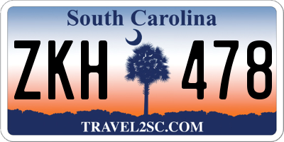 SC license plate ZKH478
