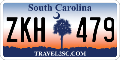 SC license plate ZKH479