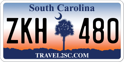 SC license plate ZKH480