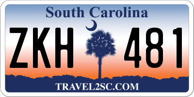 SC license plate ZKH481