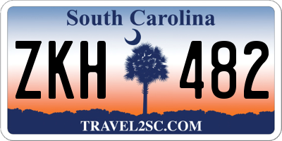 SC license plate ZKH482