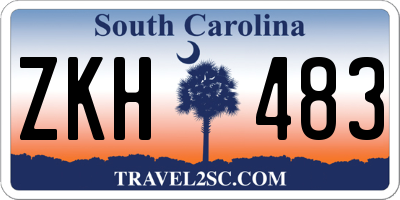 SC license plate ZKH483