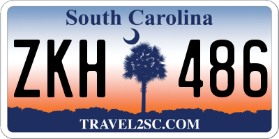 SC license plate ZKH486