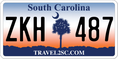 SC license plate ZKH487