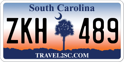 SC license plate ZKH489