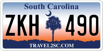 SC license plate ZKH490