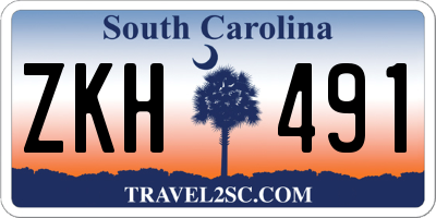 SC license plate ZKH491
