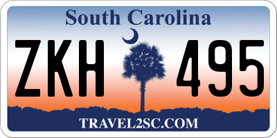 SC license plate ZKH495