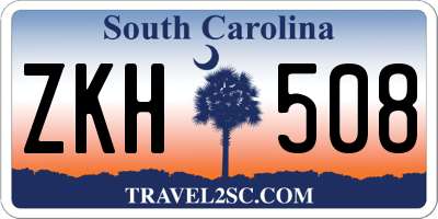 SC license plate ZKH508