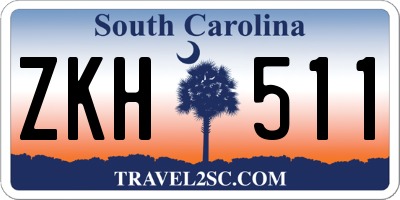 SC license plate ZKH511