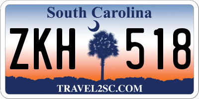 SC license plate ZKH518