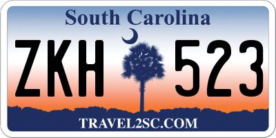 SC license plate ZKH523