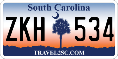 SC license plate ZKH534