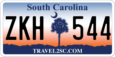 SC license plate ZKH544