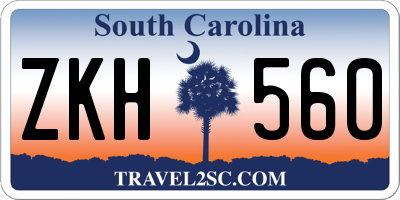 SC license plate ZKH560
