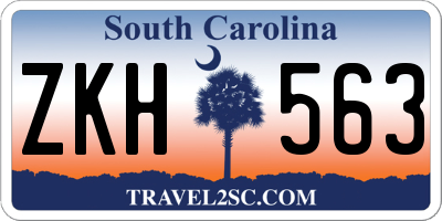 SC license plate ZKH563