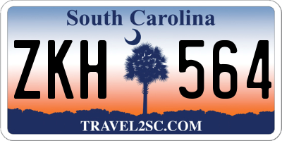 SC license plate ZKH564